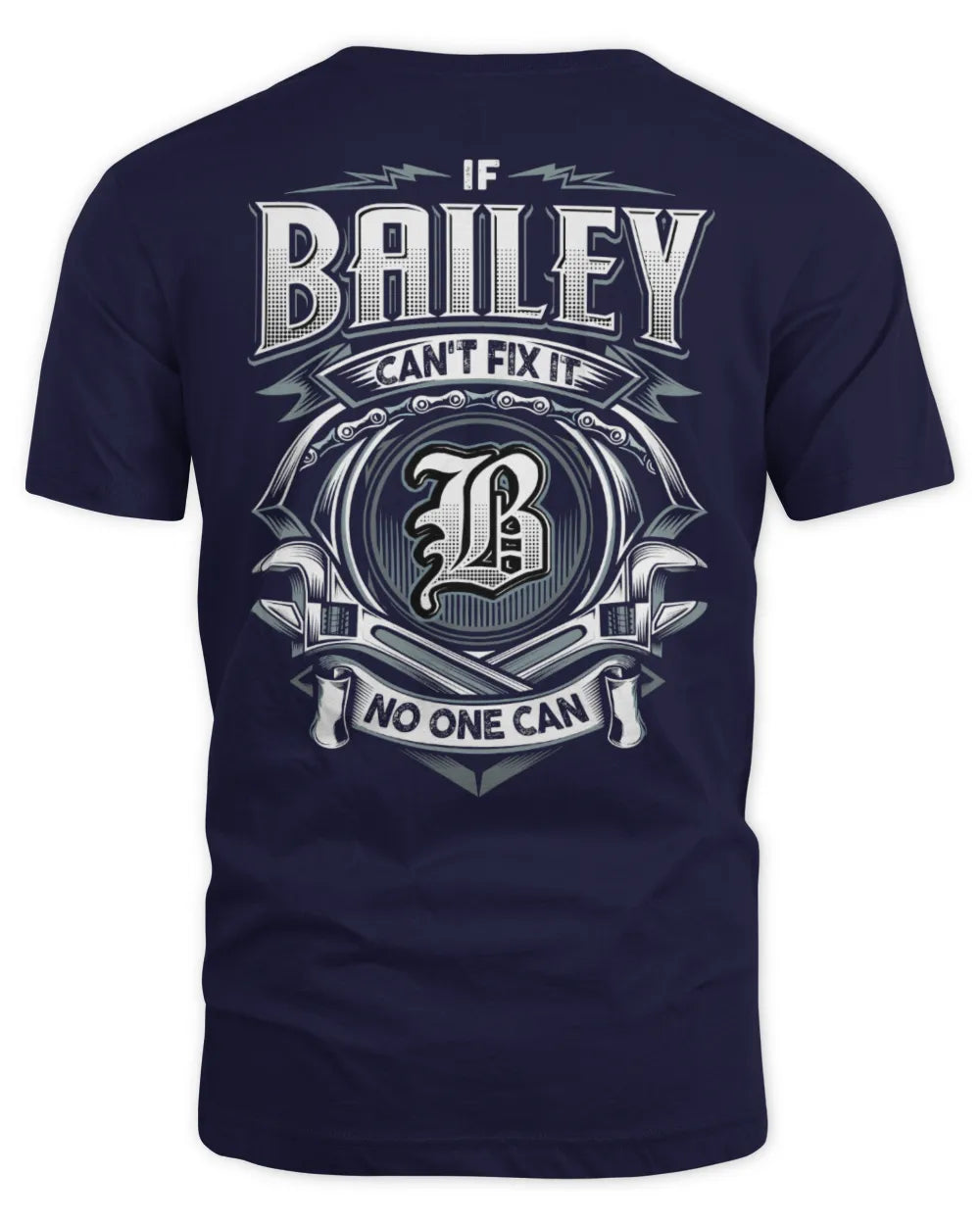 BAILEY AP81-K4-626 - Personalized Ahmed Quote Apparel “If Ahmed Can't Fix It, No One Can” - Unisex Standard T-Shirt - Navy