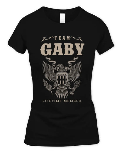 GABY TP06-K82 – Personalized Classic Style Apparel “Team NAME Lifetime Member” - Women's Standard T-Shirt - Black