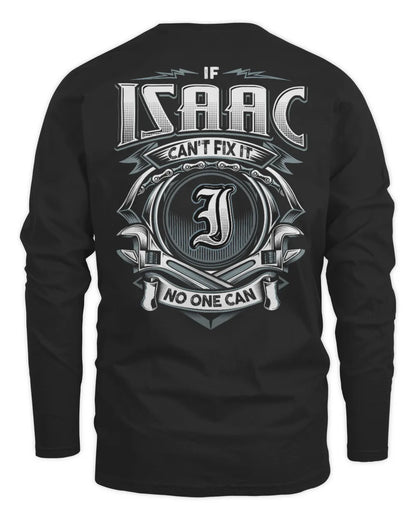 ISAAC AP81-K4-626 - Personalized Ahmed Quote Apparel “If Ahmed Can't Fix It, No One Can” - Men's Long Sleeved T-Shirt - Black