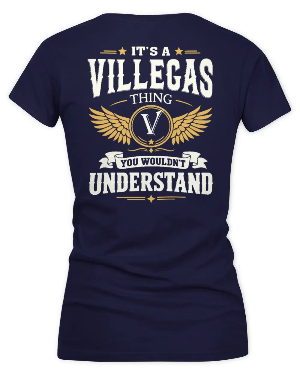 VILLEGAS KT06-M008 It’s a [NAME] Thing – You Wouldn’t Understand | Personalized Vintage T-Shirt - Women's V-Neck T-Shirt - Navy