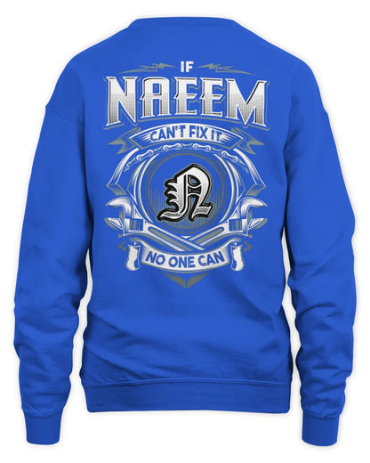 NAEEM AP81-K4-626 - Personalized Ahmed Quote Apparel “If Ahmed Can't Fix It, No One Can” - Unisex Sweatshirt - Royal