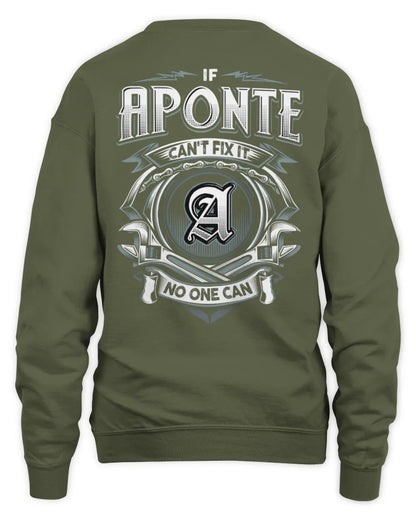 APONTE AP81-K4-626 - Personalized Ahmed Quote Apparel “If Ahmed Can't Fix It, No One Can” - Unisex Sweatshirt - Military Green