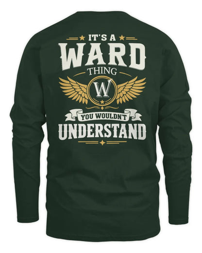 WARD KT06-M008 It’s a [NAME] Thing – You Wouldn’t Understand | Personalized Vintage T-Shirt - Men's Long Sleeved T-Shirt - Forest Green