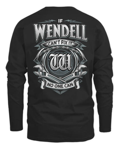 WENDELL AP81-K4-626 - Personalized Ahmed Quote Apparel “If Ahmed Can't Fix It, No One Can” - Men's Long Sleeved T-Shirt - Black
