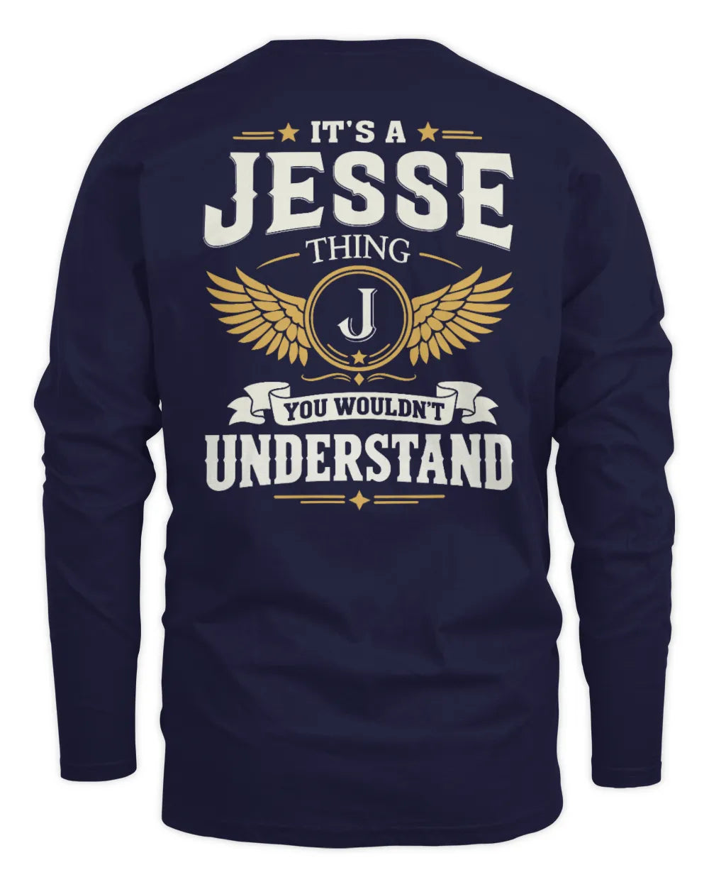 JESSE KT06-M008 It’s a [NAME] Thing – You Wouldn’t Understand | Personalized Vintage T-Shirt - Men's Long Sleeved T-Shirt - Navy