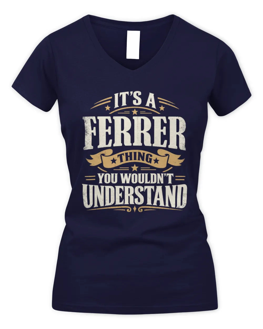 FERRER P08 TH51 - Personalized “It’s a/an [NAME] Thing – You Wouldn’t Understand” Shirt - Women's V-Neck T-Shirt - Navy