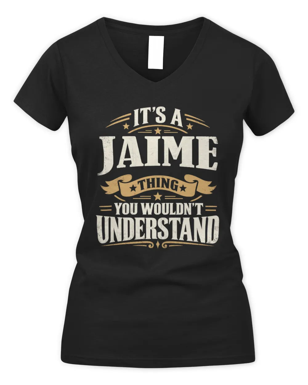 JAIME P08 TH51 - Personalized “It’s a/an [NAME] Thing – You Wouldn’t Understand” Shirt - Women's V-Neck T-Shirt - Black