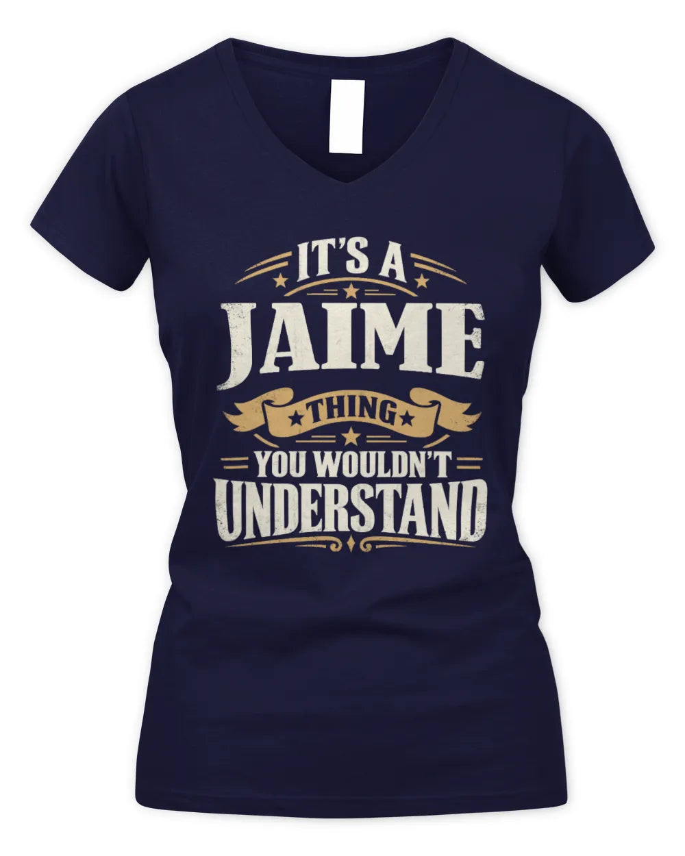 JAIME P08 TH51 - Personalized “It’s a/an [NAME] Thing – You Wouldn’t Understand” Shirt - Women's V-Neck T-Shirt - Navy