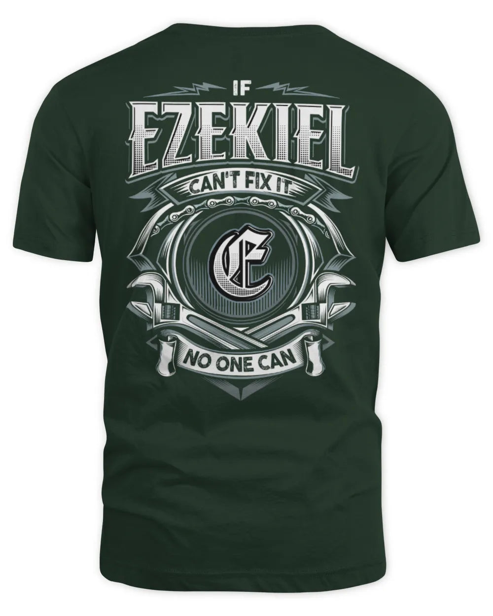 EZEKIEL AP81-K4-626 - Personalized Ahmed Quote Apparel “If Ahmed Can't Fix It, No One Can” - Unisex Standard T-Shirt - Forest Green