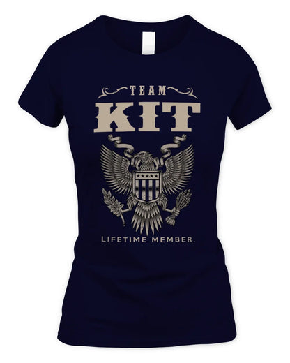 KIT TP06-K82 – Personalized Classic Style Apparel “Team NAME Lifetime Member” - Women's Standard T-Shirt - Navy