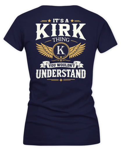 KIRK KT06-M008 It’s a [NAME] Thing – You Wouldn’t Understand | Personalized Vintage T-Shirt - Women's V-Neck T-Shirt - Navy