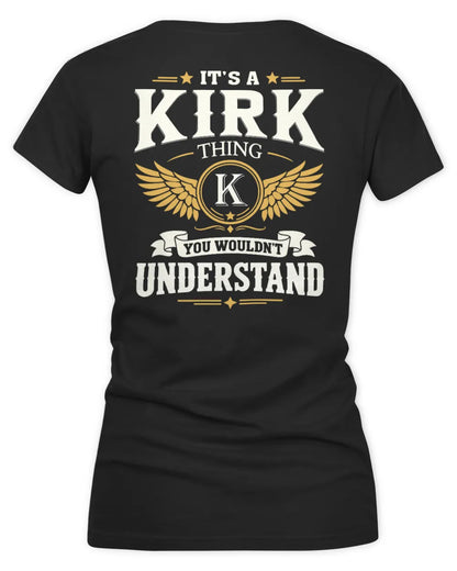 KIRK KT06-M008 It’s a [NAME] Thing – You Wouldn’t Understand | Personalized Vintage T-Shirt - Women's V-Neck T-Shirt - Black