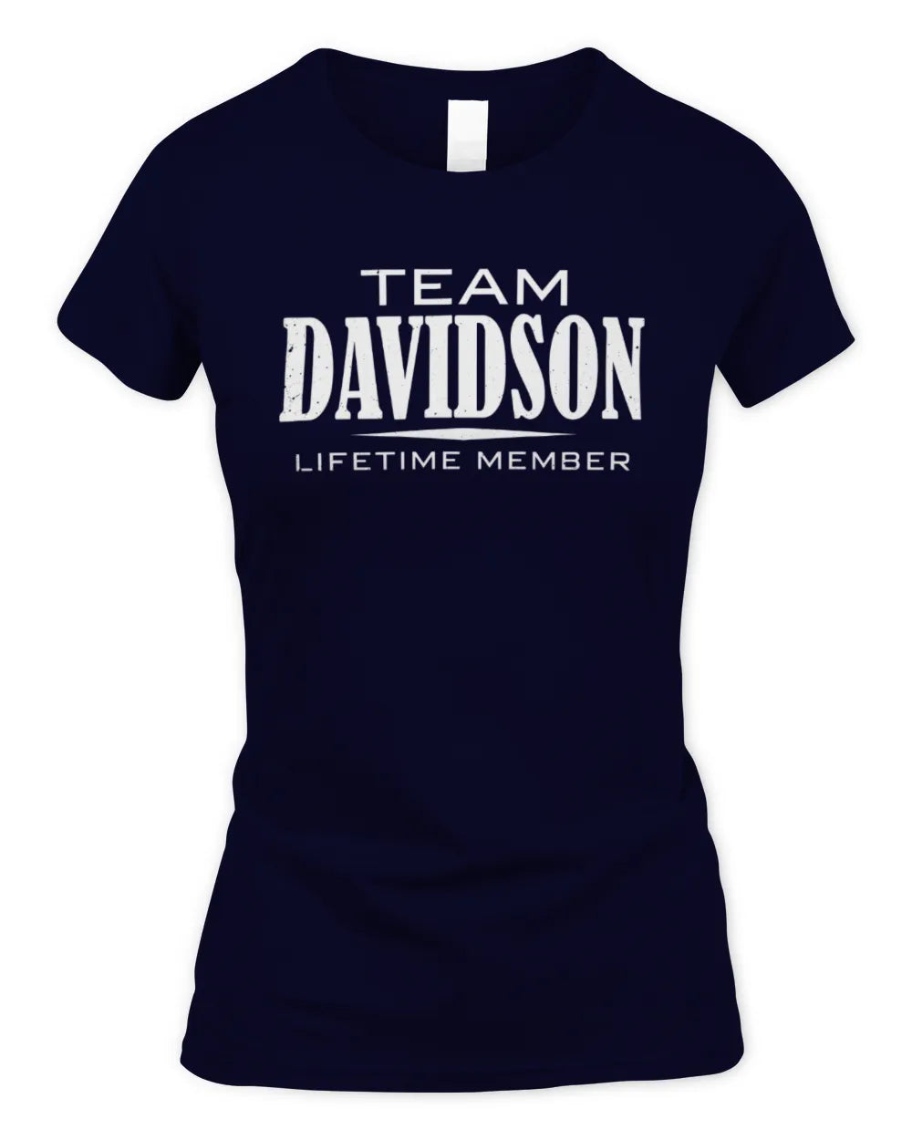 DAVIDSON BL62-K4-128 - Personalized “Team NAME Lifetime Member” - Women's Standard T-Shirt - Navy