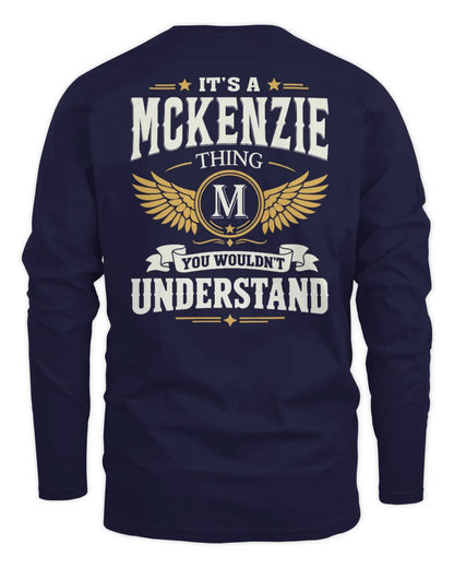 MCKENZIE KT06-M008 It’s a [NAME] Thing – You Wouldn’t Understand | Personalized Vintage T-Shirt - Men's Long Sleeved T-Shirt - Navy
