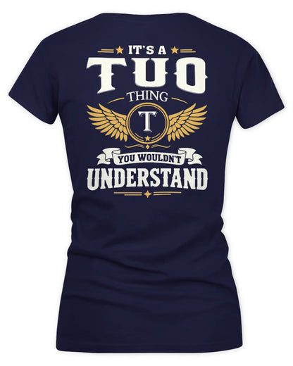 TUO KT06-M008 It’s a [NAME] Thing – You Wouldn’t Understand | Personalized Vintage T-Shirt - Women's V-Neck T-Shirt - Navy