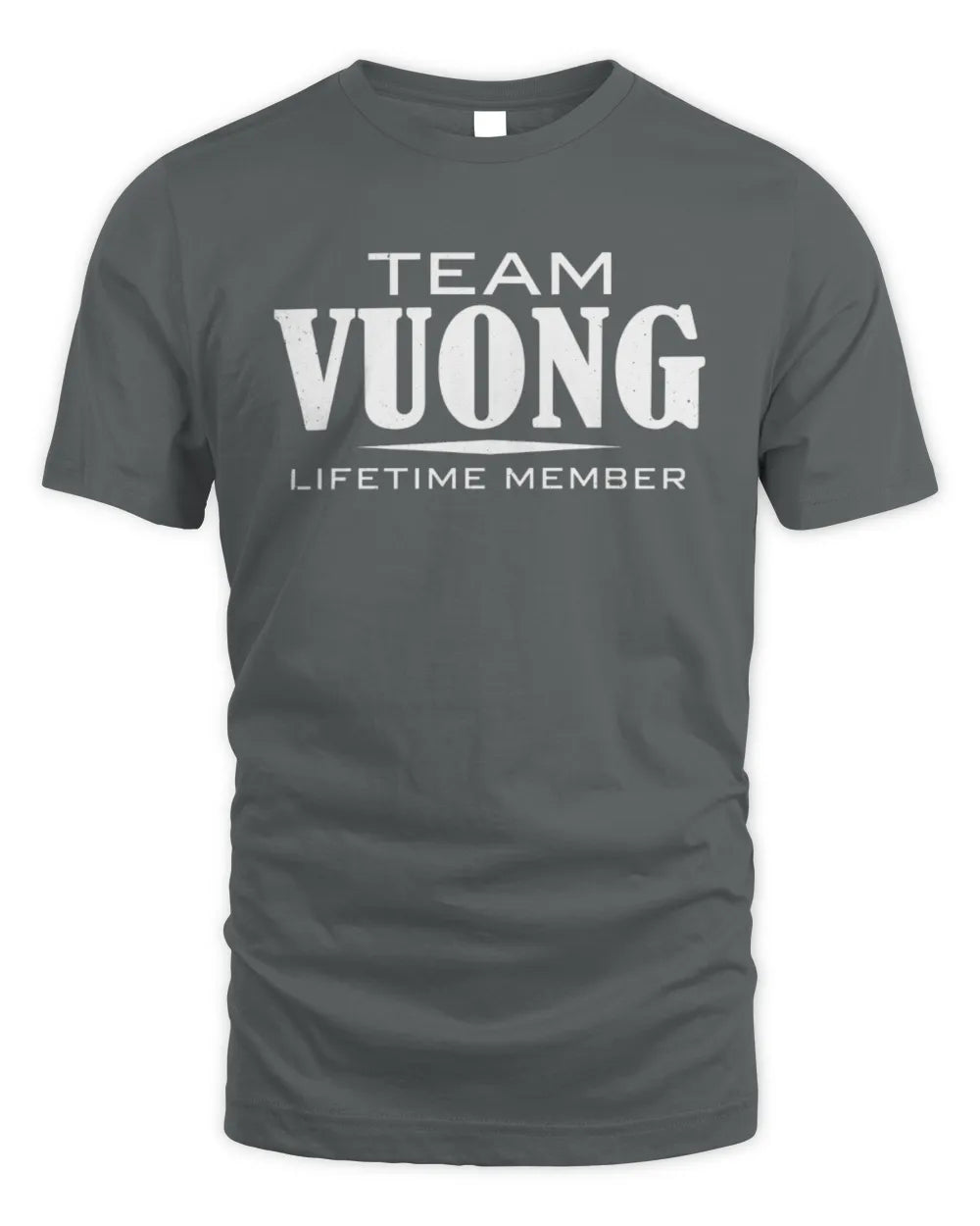 VUONG BL62-K4-128 - Personalized “Team NAME Lifetime Member” - Unisex Standard T-Shirt - Charcoal