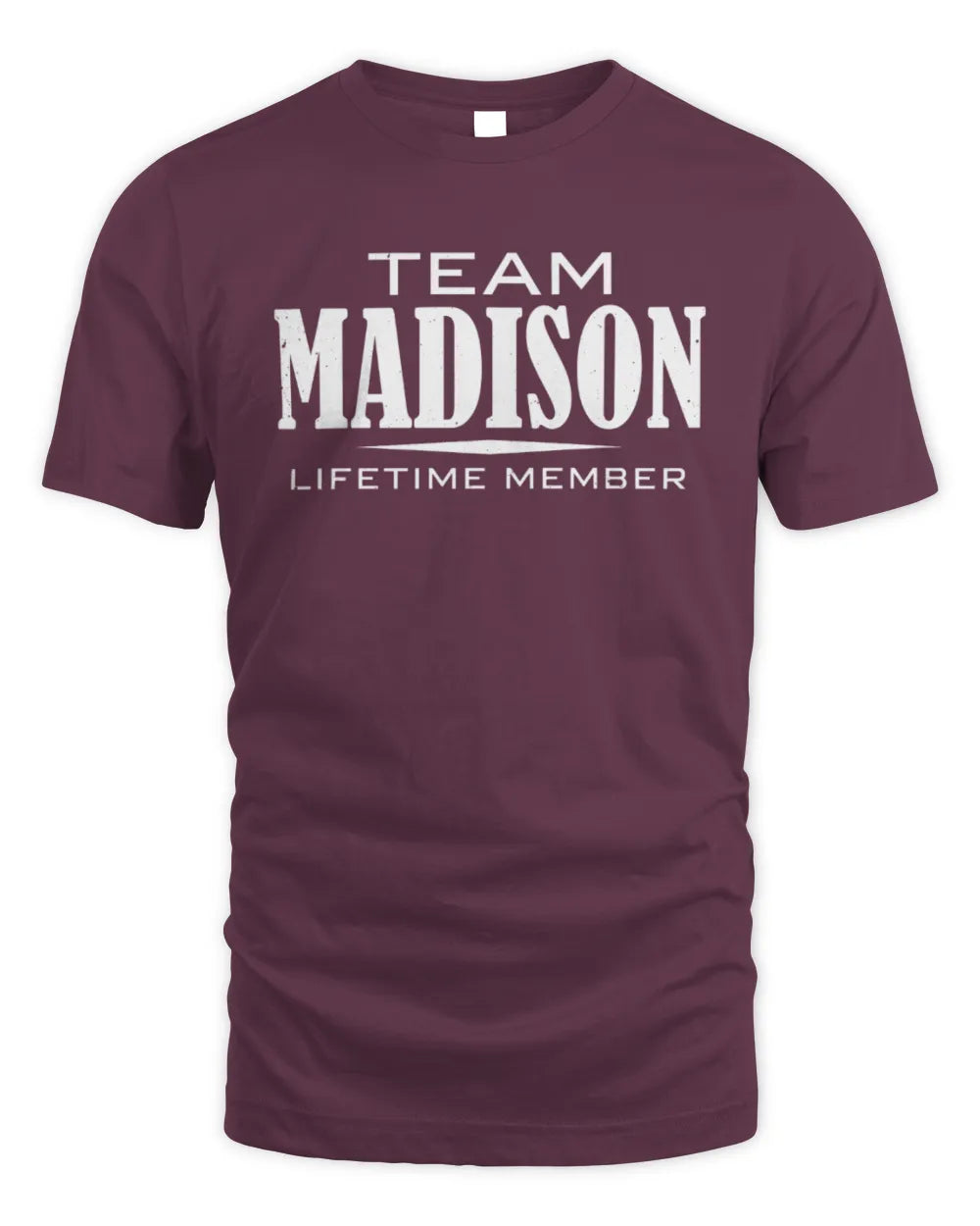 MADISON BL62-K4-128 - Personalized “Team NAME Lifetime Member” - Unisex Standard T-Shirt - Maroon