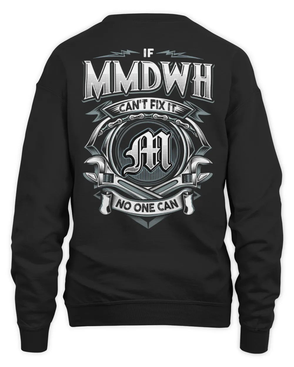 MMDWH AP81-K4-626 - Personalized Ahmed Quote Apparel “If Ahmed Can't Fix It, No One Can” - Unisex Sweatshirt - Black