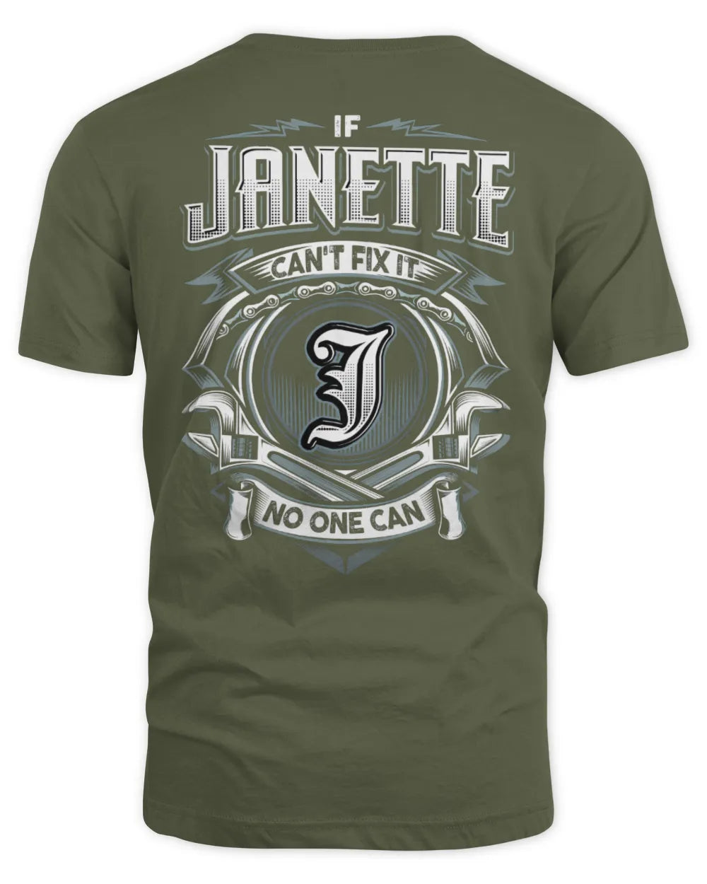 JANETTE AP81-K4-626 - Personalized Ahmed Quote Apparel “If Ahmed Can't Fix It, No One Can” - Unisex Standard T-Shirt - Military Green