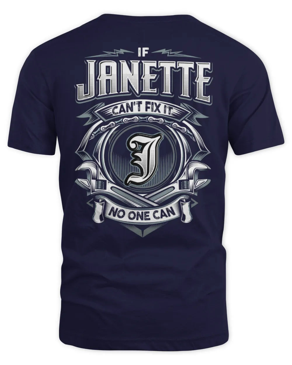 JANETTE AP81-K4-626 - Personalized Ahmed Quote Apparel “If Ahmed Can't Fix It, No One Can” - Unisex Standard T-Shirt - Navy