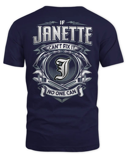 JANETTE AP81-K4-626 - Personalized Ahmed Quote Apparel “If Ahmed Can't Fix It, No One Can” - Unisex Standard T-Shirt - Navy