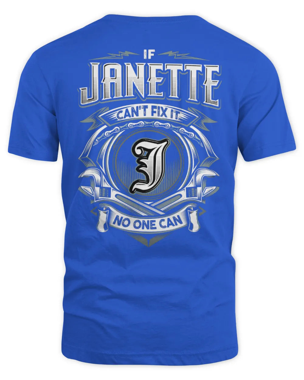JANETTE AP81-K4-626 - Personalized Ahmed Quote Apparel “If Ahmed Can't Fix It, No One Can” - Unisex Standard T-Shirt - Royal