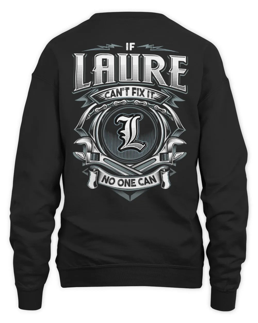 LAURE AP81-K4-626 - Personalized Ahmed Quote Apparel “If Ahmed Can't Fix It, No One Can” - Unisex Sweatshirt - Black