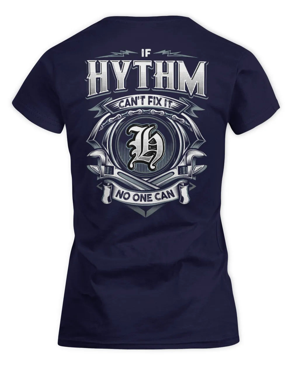 HYTHM AP81-K4-626 - Personalized Ahmed Quote Apparel “If Ahmed Can't Fix It, No One Can” - Women's Standard T-Shirt - Navy