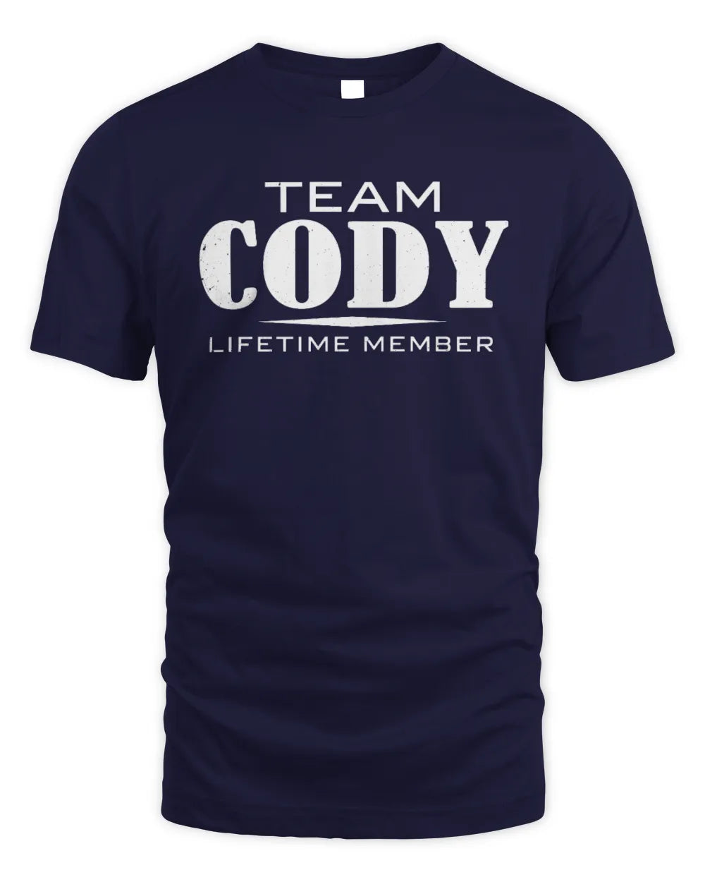 CODY BL62-K4-128 - Personalized “Team NAME Lifetime Member” - Unisex Standard T-Shirt - Navy