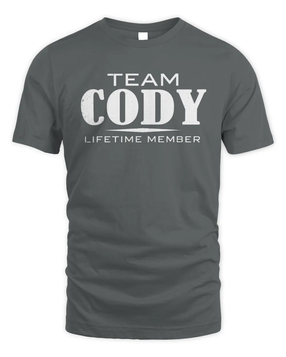 CODY BL62-K4-128 - Personalized “Team NAME Lifetime Member” - Unisex Standard T-Shirt - Charcoal
