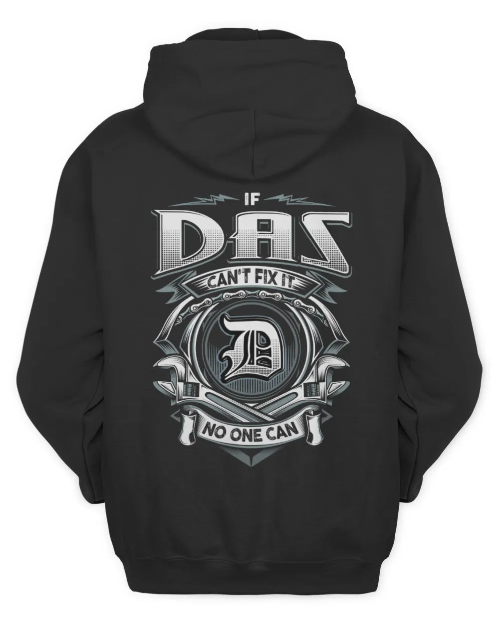 DAS AP81-K4-626 - Personalized Ahmed Quote Apparel “If Ahmed Can't Fix It, No One Can” - Unisex Hoodie - Black