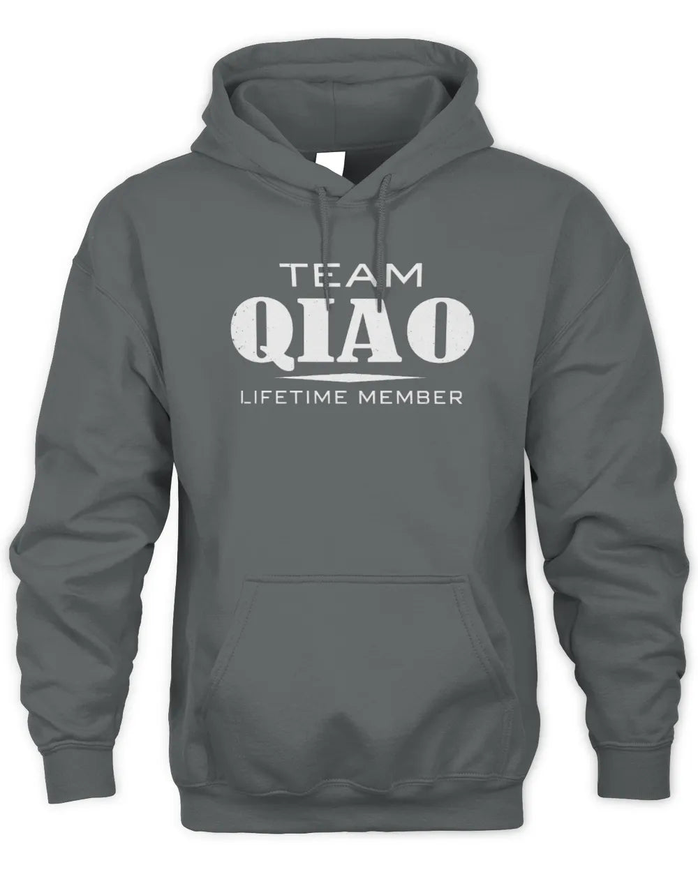 QIAO BL62-K4-128 - Personalized “Team NAME Lifetime Member” - Unisex Hoodie - Charcoal