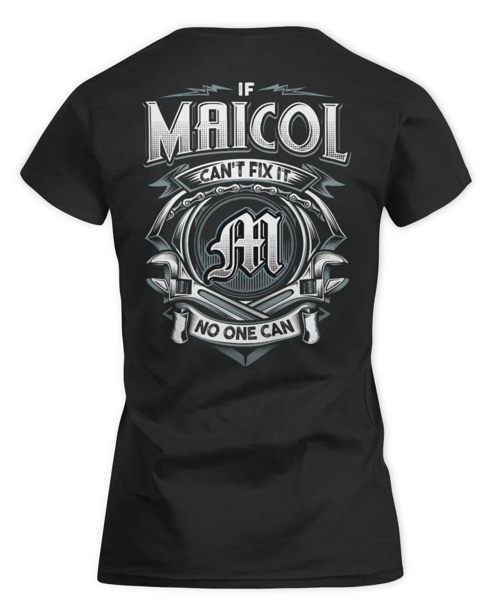MAICOL AP81-K4-626 - Personalized Ahmed Quote Apparel “If Ahmed Can't Fix It, No One Can” - Women's Standard T-Shirt - Black