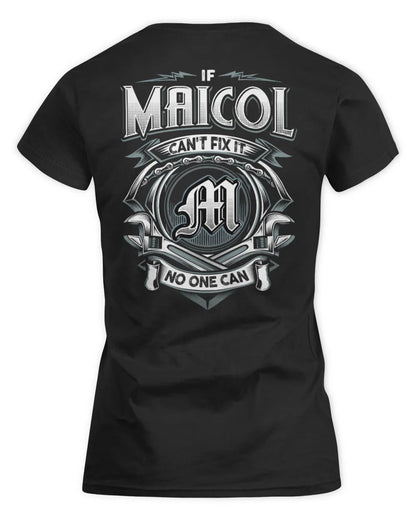 MAICOL AP81-K4-626 - Personalized Ahmed Quote Apparel “If Ahmed Can't Fix It, No One Can” - Women's Standard T-Shirt - Black