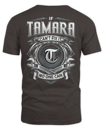 TAMARA AP81-K4-626 - Personalized Ahmed Quote Apparel “If Ahmed Can't Fix It, No One Can” - Unisex Standard T-Shirt - Dark Chocolate