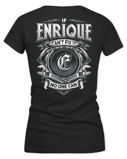 ENRIQUE AP81-K4-626 - Personalized Ahmed Quote Apparel “If Ahmed Can't Fix It, No One Can” - Women's V-Neck T-Shirt - Black