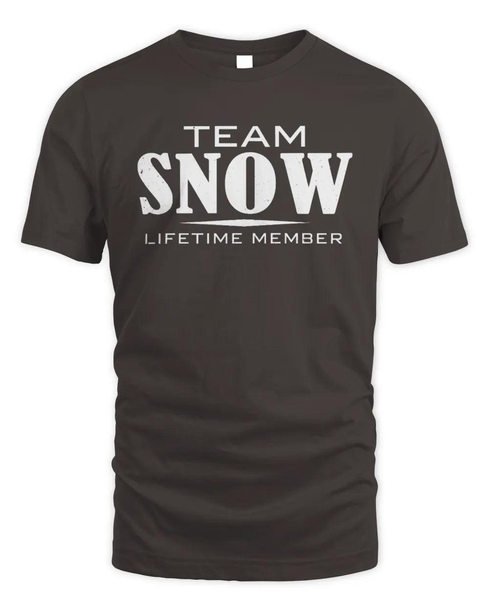 SNOW BL62-K4-128 - Personalized “Team NAME Lifetime Member” - Unisex Standard T-Shirt - Dark Chocolate