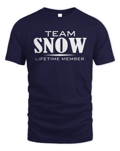 SNOW BL62-K4-128 - Personalized “Team NAME Lifetime Member” - Unisex Standard T-Shirt - Navy