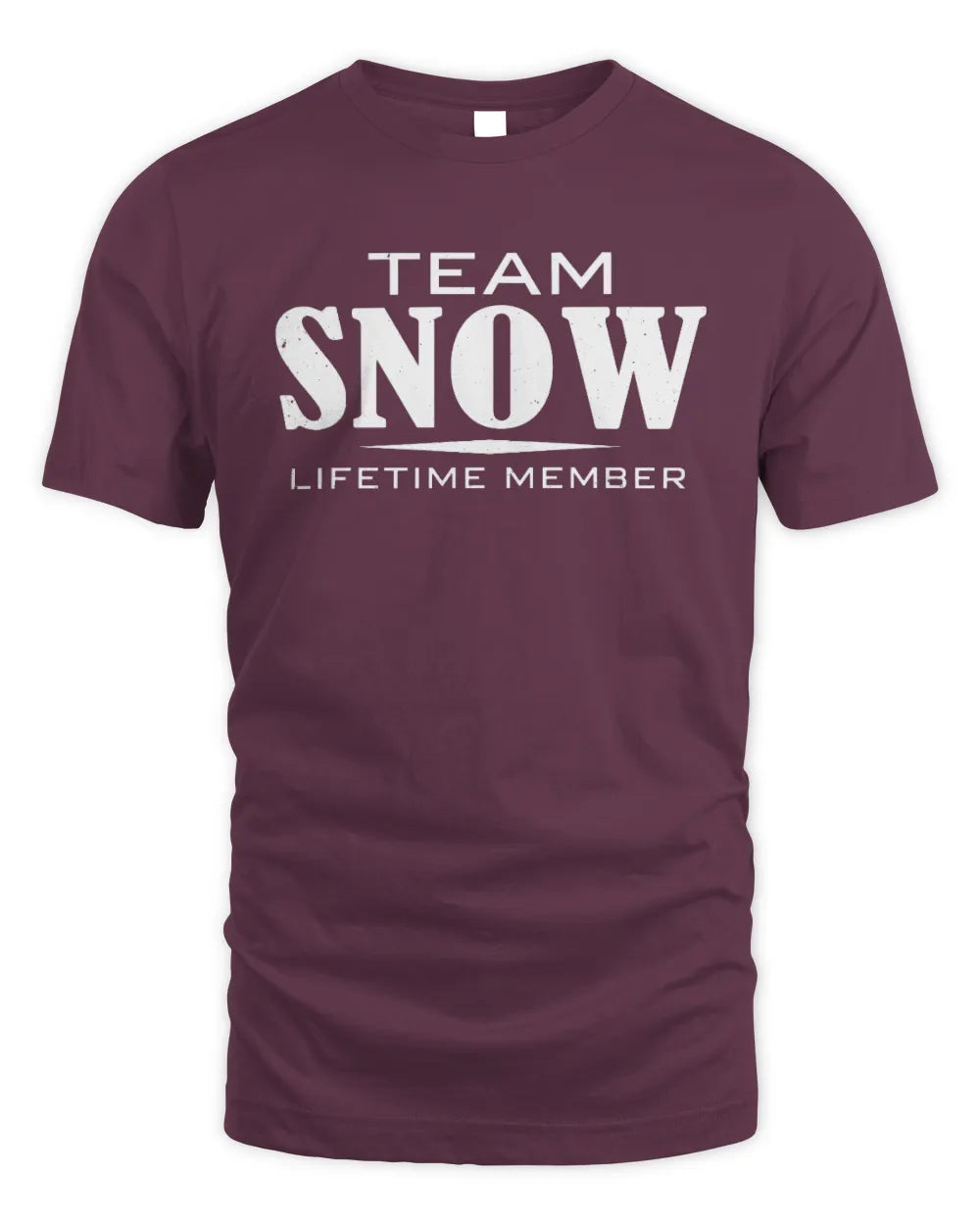 SNOW BL62-K4-128 - Personalized “Team NAME Lifetime Member” - Unisex Standard T-Shirt - Maroon