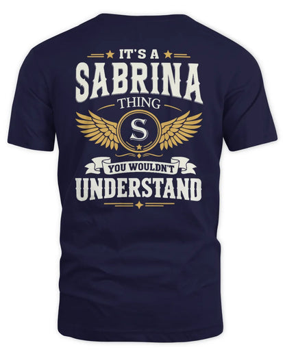 SABRINA KT06-M008 It’s a [NAME] Thing – You Wouldn’t Understand | Personalized Vintage T-Shirt - Unisex Standard T-Shirt - Navy