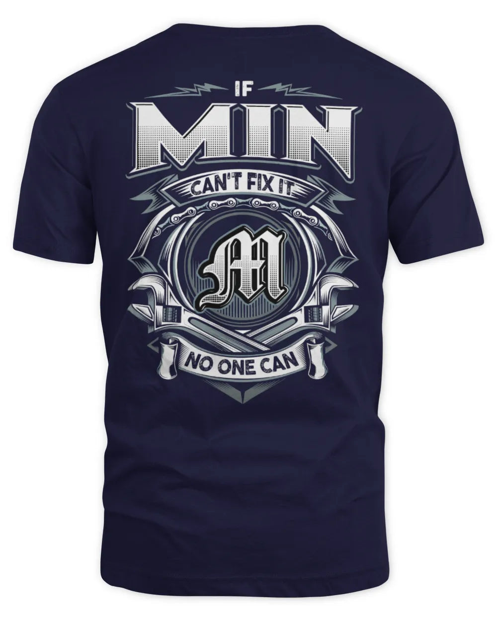 MIN AP81-K4-626 - Personalized Ahmed Quote Apparel “If Ahmed Can't Fix It, No One Can” - Unisex Standard T-Shirt - Navy