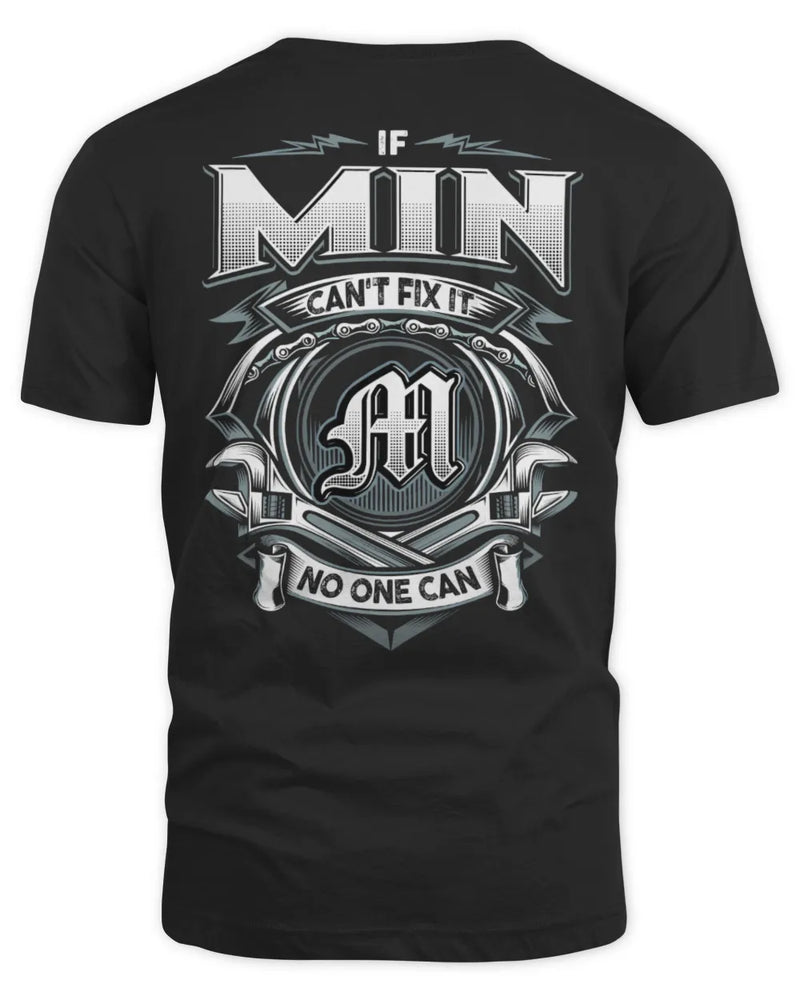 MIN AP81-K4-626 - Personalized Ahmed Quote Apparel “If Ahmed Can't Fix It, No One Can” - Unisex Standard T-Shirt - Black
