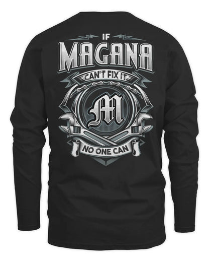 MAGANA AP81-K4-626 - Personalized Ahmed Quote Apparel “If Ahmed Can't Fix It, No One Can” - Men's Long Sleeved T-Shirt - Black