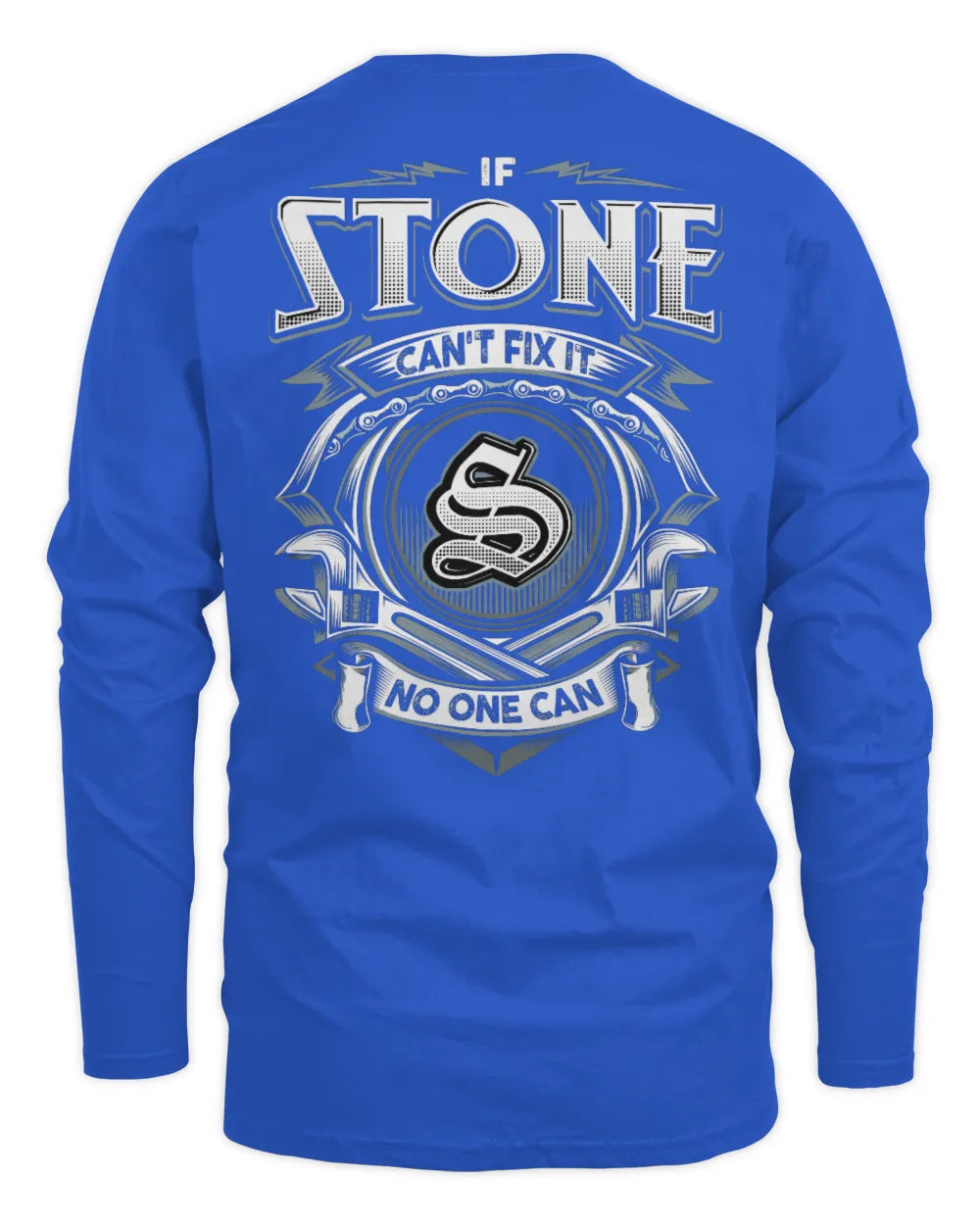 STONE AP81-K4-626 - Personalized Ahmed Quote Apparel “If Ahmed Can't Fix It, No One Can” - Men's Long Sleeved T-Shirt - Royal