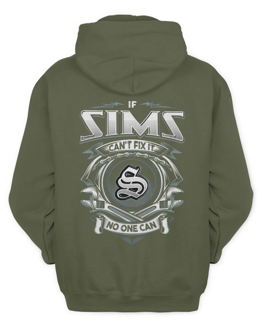 SIMS AP81-K4-626 - Personalized Ahmed Quote Apparel “If Ahmed Can't Fix It, No One Can” - Unisex Hoodie - Military Green