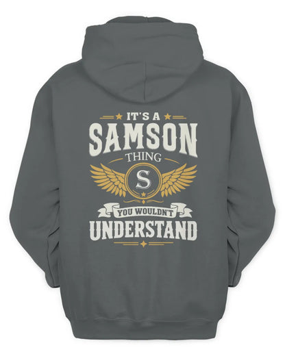 SAMSON KT06-M008 It’s a [NAME] Thing – You Wouldn’t Understand | Personalized Vintage T-Shirt - Unisex Hoodie - Charcoal