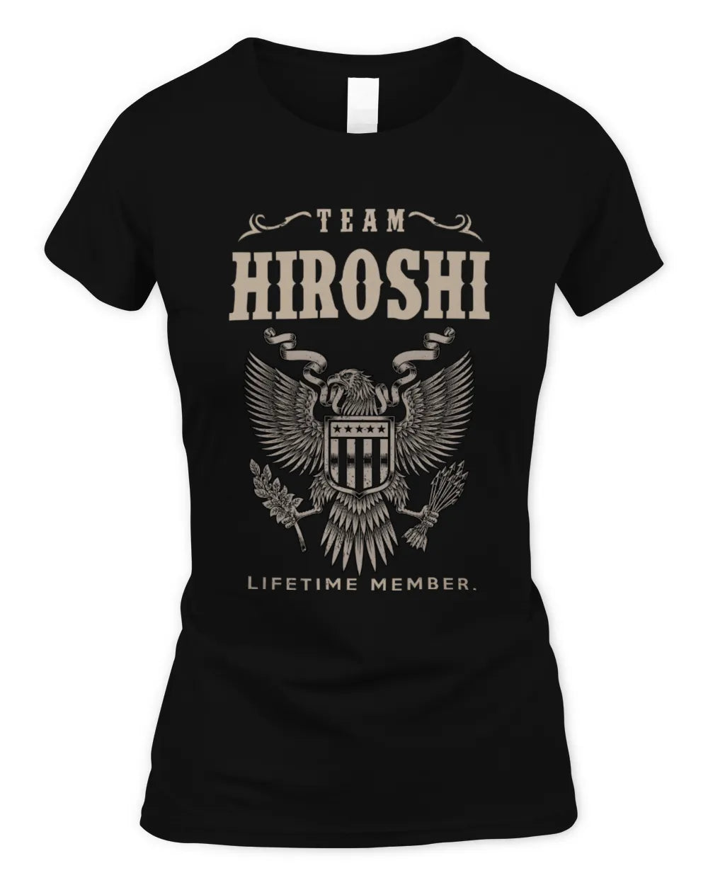HIROSHI TP06-K82 – Personalized Classic Style Apparel “Team NAME Lifetime Member” - Women's Standard T-Shirt - Black