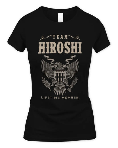 HIROSHI TP06-K82 – Personalized Classic Style Apparel “Team NAME Lifetime Member” - Women's Standard T-Shirt - Black