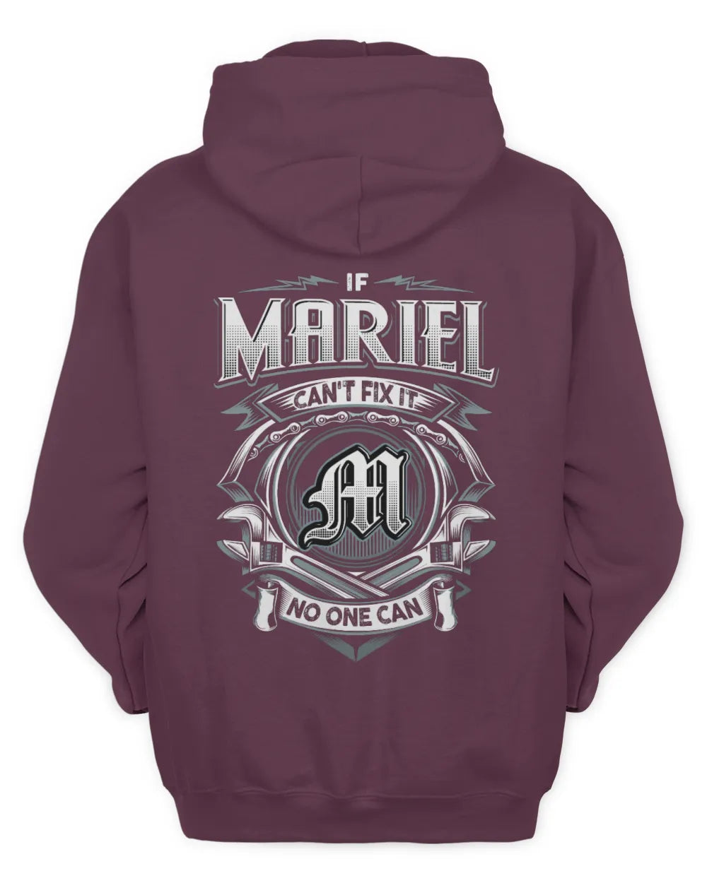 MARIEL AP81-K4-626 - Personalized Ahmed Quote Apparel “If Ahmed Can't Fix It, No One Can” - Unisex Hoodie - Maroon