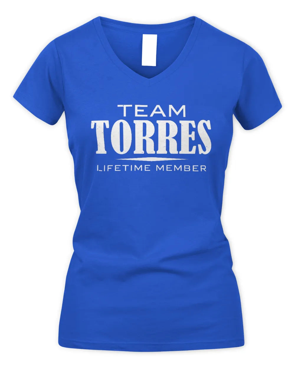 TORRES BL62-K4-128 - Personalized “Team NAME Lifetime Member” - Women's V-Neck T-Shirt - Royal